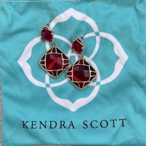 Kendra Scott Art Deco Red Earrings